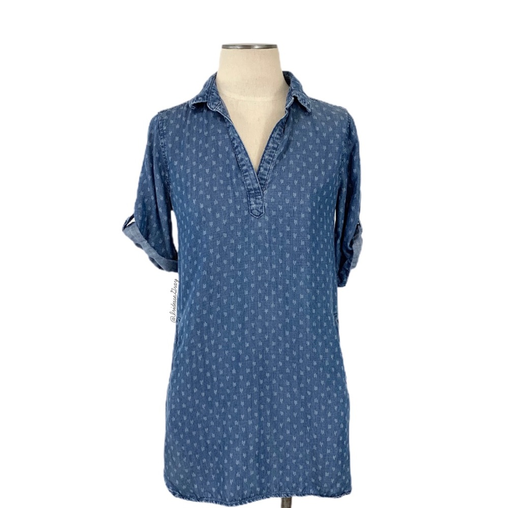 Anthropologie Cloth & Stone Tencel Dot Print Dress - Picture 1 of 7